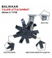 Balwaan Tiller Attachment 26mm S type (Silver)